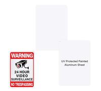 M METERXITY 2-Pack White Blank Metal Signs 8x12 Inch Painted Aluminum Sheet Reflective UV Protected Blank Custom Sign for Crafts/Yard/Garden/Outdoors/Indoor Thick 0.02 Inch