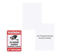 M METERXITY 2-Pack White Blank Metal Signs 8x12 Inch Painted Aluminum Sheet Reflective UV Protected Blank Custom Sign for Crafts/Yard/Garden/Outdoors/Indoor Thick 0.03 Inch