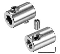 M METERXITY 2-Pack Wire Rope Cable Clamp, 6mm Hole 304 Stainless Steel Double Holes Lock Clip with Hexagon Screws Spanner for Cable Rigging/DIY Decorative Rope/Clothesline