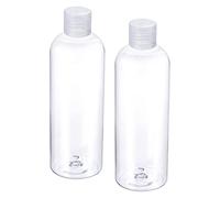 M METERXITY 2 Pcs Plastic Empty Squeeze Bottles - Shampoo Conditioner Toner Clear Dispensing Bottles Apply to Travel Household (300ml)