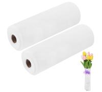M METERXITY 2-Roll Flower Water Absorbent Cotton, 11.8x118 Inch/ 30cmx3M | White, Fresh Flower Water Retainer Cotton, for Florist Supplies, Flower Water Tube Replacement