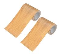 M METERXITY 2-Roll Wood Grain Repair Tape, 3.15in x 15ft Textured Realistic Self-Adhesive Wood Floor Tape Contact Paper for Furniture/Floors/Home [Wheat Maple]