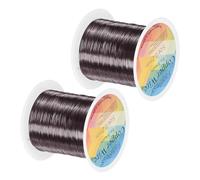 M METERXITY 2-Rolls 0.2mm Jewelry Wire, 32 Gauge 328FT Craft Wire Copper Beading Wire for Jewelry Making/Planting/Weaving/DIY Crafting, Soft Metal Wires [100M, Metallic Black]