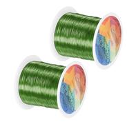 M METERXITY 2-Rolls 0.2mm Jewelry Wire, 32 Gauge 328FT Craft Wire Copper Beading Wire for Jewelry Making/Planting/Weaving/DIY Crafting, Soft Metal Wires [100M, Green]