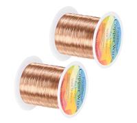 M METERXITY 2-Rolls 0.2mm Jewelry Wire, 32 Gauge 328FT Craft Wire Copper Beading Wire for Jewelry Making/Planting/Weaving/DIY Crafting, Soft Metal Wires [100M, Copper Tone]