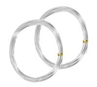 M METERXITY 2-Rolls 0.8mm Bonsai Training Wire, 65.6 Feet Total Anodized Aluminum Bonsai Wires for Bonsai Tree Shaping/Branches Fixing/Trunk Holding/DIY Crafting [32.8ft Each, Silver]