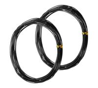 M METERXITY 2-Rolls 1mm Bonsai Training Wire, 32.8 Feet Total Anodized Aluminum Bonsai Wires for Bonsai Tree Shaping/Branches Fixing/Trunk Holding/DIY Crafting [16.4ft Each, Black]