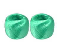 M METERXITY 2-Rolls Polyester Nylon Plastic Rope Twine, 4cm Width 110M Length Household Bundled Plastic Ropes Roll for Crafting/Gardening/Packing/Carrying [360FT/4330IN, Green]