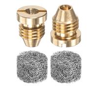 M METERXITY 2-Set Foam Cannon Orifice Nozzle, 1.1mm Brass Universal Thread Tips with Foam Maker for Snow Bubble Sprayer/Garden Hose/Kitchen Cleaners, Sprayer Connector Replacement Nozzles