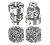 M METERXITY 2-Set Foam Cannon Orifice Nozzle, 1.1mm Stainless Steel Universal Thread Tips with Foam Maker for Snow Bubble Sprayer/Garden Hose/Kitchen Cleaner, Connector Replacement Nozzles