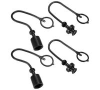 M METERXITY 2 Set Hydraulic Coupler Dust Cap and Female Plug Cover 1/4 ISO-B PVC Rubber Covers with Retention Ring Quick Connects Port Covers Fittings for Hydraulic Couplers Cap [Black]