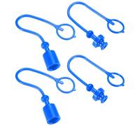 M METERXITY 2 Set Hydraulic Coupler Dust Cap and Female Plug Cover 1/4 ISO-B PVC Rubber Covers with Retention Ring Quick Connects Port Covers Fittings for Hydraulic Couplers Cap [Blue]
