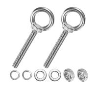 M METERXITY 2-Sets Stainless Eyebolt M10x78mm Shoulder Lifting Eye Bolt with Nuts Washers Male Screw Thread Ring Shoulder Eye Bolts Length 3.07 Inch for Suspending/Fastening