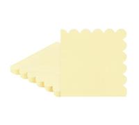M METERXITY 20-Pack 2-ply Paper Scalloped Cocktail Napkins Disposable, Folded 5 x 5 Inches Dessert Napkins for Kitchen/Dining Room/Wedding/Birthday/Any Theme Party [Beige]