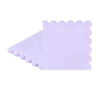 M METERXITY 20-Pack 2-ply Paper Scalloped Cocktail Napkins Disposable, Folded 5 x 5 Inches Dessert Napkins for Kitchen/Dining Room/Wedding/Birthday/Any Theme Party [Lavender]