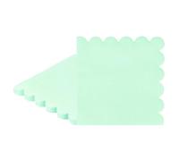 M METERXITY 20-Pack 2-ply Paper Scalloped Cocktail Napkins Disposable, Folded 5 x 5 Inches Dessert Napkins for Kitchen/Dining Room/Wedding/Birthday/Any Theme Party [Mint Green]