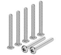 M METERXITY 20-Pack 8-32x1-1/2 Pan Head Machine Screws 304 Stainless Steel Phillips Drive Pan Head Screw Cross Head Fully Threaded Bolts for Electronics/Furniture Silver