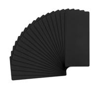 M METERXITY 20-Pack Anodized Aluminium Laser Engraved Mount Metal Plate 2x1x0.03 Inch with Self Adhesive Engraver Blank Anodized Aluminum Sheets for DIY Laser Printing/Home/Office[Black]