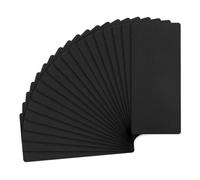 M METERXITY 20-Pack Anodized Aluminium Laser Engraved Mount Metal Plate 2x1x0.06 Inch with Self Adhesive Engraver Blank Anodized Aluminum Sheets for DIY Laser Printing/Home/Office[Black]