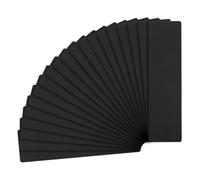 M METERXITY 20-Pack Anodized Aluminium Laser Engraved Mount Metal Plate 3x1x0.06 Inch with Self Adhesive Engraver Blank Anodized Aluminum Sheets for DIY Laser Printing/Home/Office[Black]
