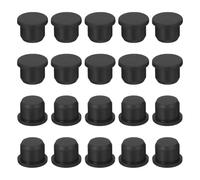 M METERXITY 20-Pack Black Rubber Stopper Plugs, 13.5mm Round Waterproof Button Plug Holes for 13mm/0.51-0.51" Hole, T-Shaped Soft Flexible Rubber Stopper Set for Bottle Tubes/DIY