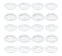 M METERXITY 20-Pack Circular Soffit Vents, 53mm/2.09 Inch Stainless Steel Round Air Vent Mesh Hole Louver for Bathroom Home/Office/Kitchen/Cabinet/Wardrobe [White]