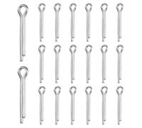 M METERXITY 20-Pack Cotter Pins, M4x25 Stainless Steel Spring Fasteners Hitch Pin for Trailer Locking/Clamps/Lawn Mowers/Trucks/Engine Repair, R Clips [Silver]