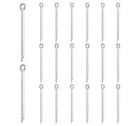M METERXITY 20-Pack Cotter Pins, M4x55 Stainless Steel Spring Fasteners Hitch Pin for Trailer Locking/Clamps/Lawn Mowers/Trucks/Engine Repair, R Clips [Silver]