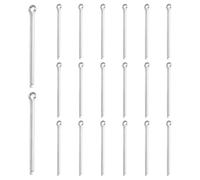 M METERXITY 20-Pack Cotter Pins, M4x60 Stainless Steel Spring Fasteners Hitch Pin for Trailer Locking/Clamps/Lawn Mowers/Trucks/Engine Repair, R Clips [Silver]