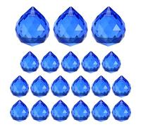 M METERXITY 20-Pack Crystal Ball Prisms, 24mm/0.94 Inch Chandelier Pendant Maker Hanging Crystals Chandelier Prisms for Home/Windows/Garden/DIY Decoration[Dark Blue]