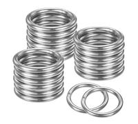 M METERXITY 20-Pack Dream Catcher Rings,1 Inch Stainless Steel Macrame Wreath Floral Round Rings Metal O Rings Hoop for DIY Wedding Wreath/Wall Hanging/Christmas/Camping Silver 0.12 Inch