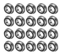 M METERXITY 20-Pack F688-2RS Flanged Ball Bearing, 8mm x 16mm x 5mm Double Rubber Seal Chrome (GCr15) Steel Deep Groove Ball Bearings for Wheelbarrow/Printer/Fax Machines/Power Tools