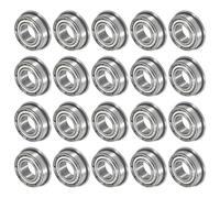 M METERXITY 20-Pack F688ZZ Flanged Ball Bearing, 8mm x 16mm x 5mm Double Metal Shielded Z1 Chrome (GCr15) Steel Flange Rip Bearings for Wheelbarrow/Printer/Fax Machines/Power Tools