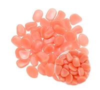 M METERXITY 20-Pack Glow in the Dark Rocks, 1.77" Resin Outdoor Garden Decorations Luminous Pebbles Stones for Garden Plants/Aquarium/Backyard Path, Aquarium Gravel [Red]