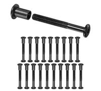M METERXITY 20-Pack Hex Drive Socket Cap Bolt, M8 x 46mm Carbon Steel Furniture Connector Bolts Barrel Nuts for Furniture Assembly/Cabinet/DIY Binding Post Screws Rivet Fasteners [Black]