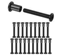 M METERXITY 20-Pack Hex Drive Socket Cap Bolt, M8 x 55mm Carbon Steel Furniture Connector Bolts Barrel Nuts for Furniture Assembly/Cabinet/DIY Binding Post Screws Rivet Fasteners [Black]