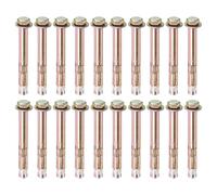 M METERXITY 20-Pack Hex Expansion Bolt, M6x70mm Colored Galvanized Iron-Carbon Steel External Hex Expansion Bolts, Anti-Corrosion Metal Bolt for Concrete/Dry Brick/Block Walls