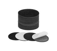 M METERXITY 20-Pack Lamp Base Felt, 2.5 Inch Dia. 2mm Thick Self Adhesive Round Fabric Felt Pads for Lamp/Furniture/DIY, Non-Slip Fiber Backed Patch Circles with Adhesive Backing [Black]