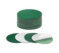 M METERXITY 20-Pack Lamp Base Felt, 4.5 Inch Dia. 2mm Thick Self Adhesive Round Fabric Felt Pads for Lamp/Furniture/DIY, Non-Slip Fiber Backed Patch Circles with Adhesive Backing [Green]