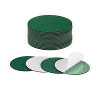 M METERXITY 20-Pack Lamp Base Felt, 4 Inch Dia. 2mm Thick Self Adhesive Round Fabric Felt Pads for Lamp/Furniture/DIY, Non-Slip Fiber Backed Patch Circles with Adhesive Backing [Green]