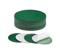 M METERXITY 20-Pack Lamp Base Felt, 5.5 Inch Dia. 2mm Thick Self Adhesive Round Fabric Felt Pads for Lamp/Furniture/DIY, Non-Slip Fiber Backed Patch Circles with Adhesive Backing [Green]