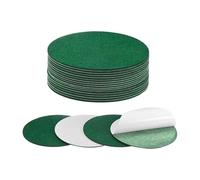 M METERXITY 20-Pack Lamp Base Felt, 5 Inch Dia. 2mm Thick Self Adhesive Round Fabric Felt Pads for Lamp/Furniture/DIY, Non-Slip Fiber Backed Patch Circles with Adhesive Backing [Green]