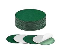 M METERXITY 20-Pack Lamp Base Felt, 6 Inch Dia. 2mm Thick Self Adhesive Round Fabric Felt Pads for Lamp/Furniture/DIY, Non-Slip Fiber Backed Patch Circles with Adhesive Backing [Green]