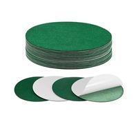 M METERXITY 20-Pack Lamp Base Felt, 7 Inch Dia. 2mm Thick Self Adhesive Round Fabric Felt Pads for Lamp/Furniture/DIY, Non-Slip Fiber Backed Patch Circles with Adhesive Backing [Green]