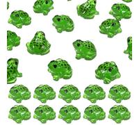 M METERXITY 20-Pack Luminous Mini Resin Frogs, Glow in the Dark Tiny Frog for Fairy Garden/Micro Landscaping/Dollhouse, Cute Miniature Animal Figurine to Hide [Cyan]