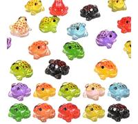 M METERXITY 20-Pack Luminous Mini Resin Frogs, Glow in the Dark Tiny Frog for Fairy Garden/Micro Landscaping/Dollhouse, Cute Miniature Animal Figurine to Hide [Mixed 10 Colors]