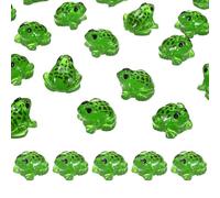 M METERXITY 20-Pack Luminous Mini Resin Frogs, Glow in the Dark Tiny Frog for Terrarium/Micro Landscaping/Dollhouse, Decorative Miniature Animal Figurine to Place [Cyan]