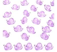 M METERXITY 20-Pack Luminous Mini Resin Snail, Glow in the Dark Tiny Snail for Fairy Garden/Micro Landscaping/Terrarium, Decorative Miniature Animal Figurine to Place [Purple]