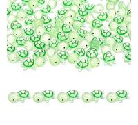 M METERXITY 20-Pack Luminous Mini Resin Turtles, 0.91" Glow in the Dark Tiny Sea Turtle for Fairy Garden/Micro Landscaping/Dollhouse, Cute Miniature Ocean Animal Figurine to Hide [Green]