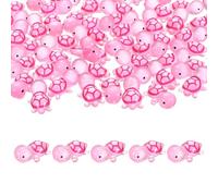 M METERXITY 20-Pack Luminous Mini Resin Turtles, 0.91" Glow in the Dark Tiny Sea Turtle for Fairy Garden/Micro Landscaping/Dollhouse, Cute Miniature Ocean Animal Figurine to Hide [Rose Red]